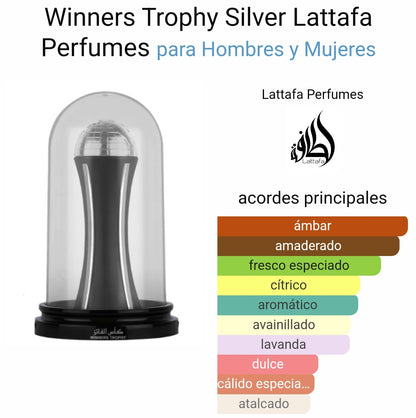 Winner trophy silver lattafa hombre "valentino"