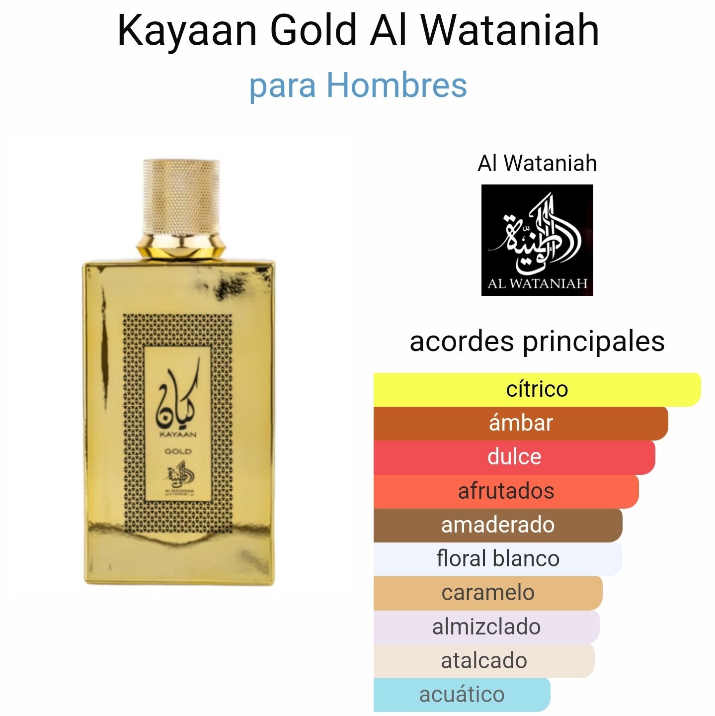 Kayaan Gold de Al Wataniah unisex